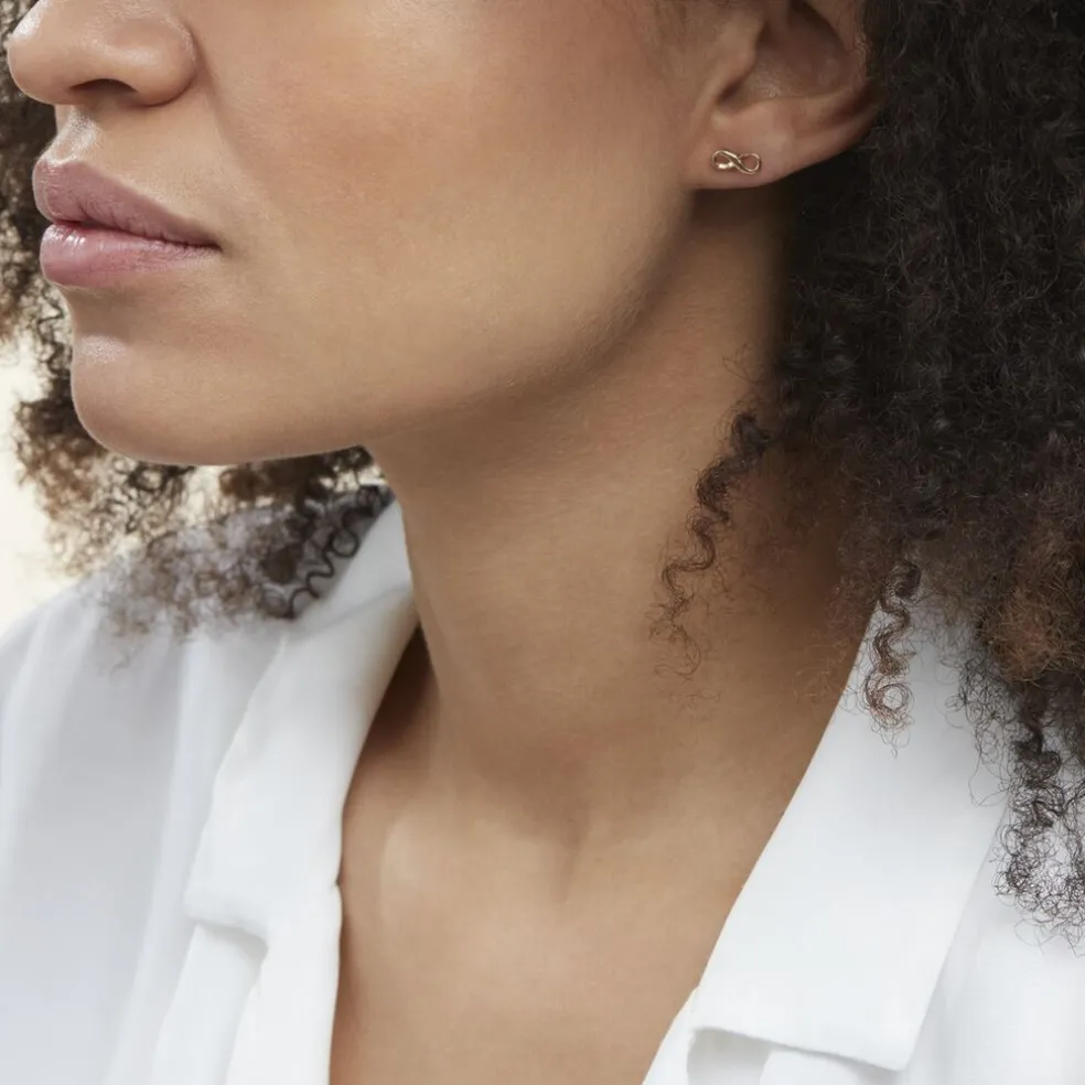 Boucles D'oreilles Puces Ajna Plaqué Or Jaune