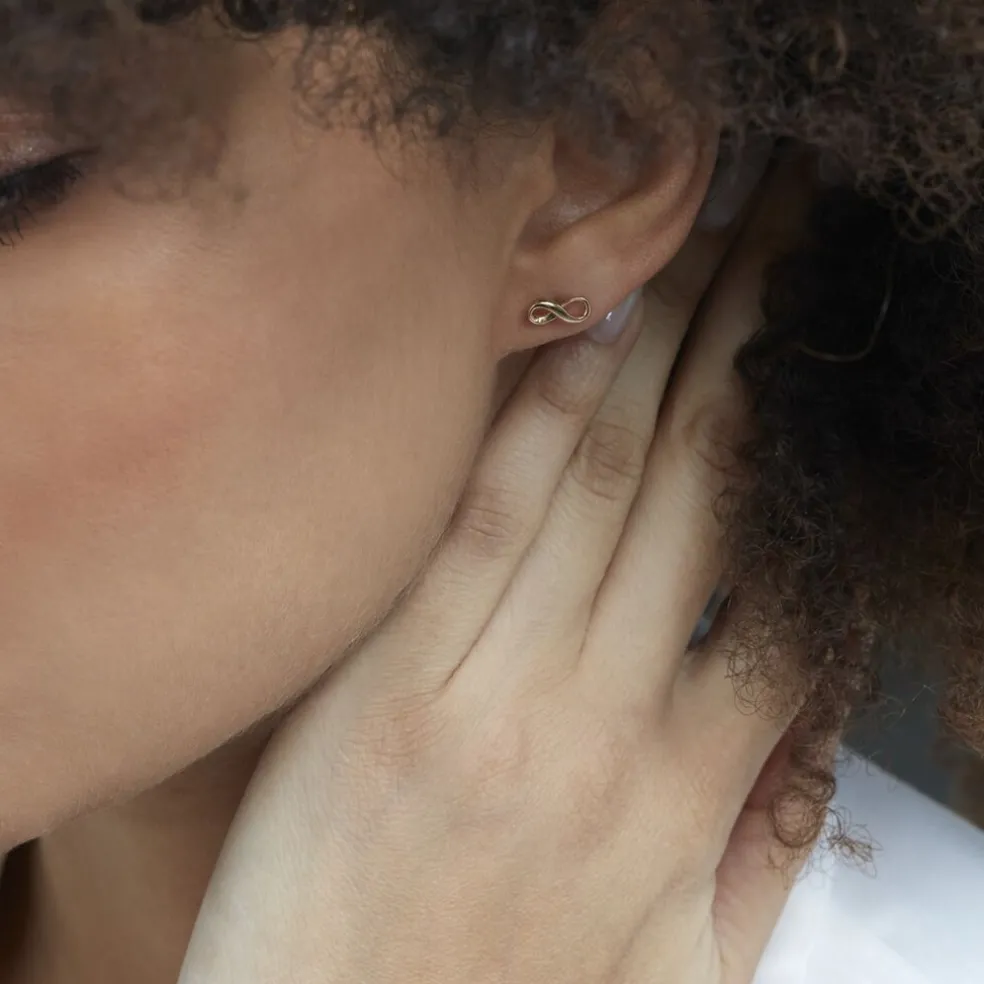 Boucles D'oreilles Puces Ajna Plaqué Or Jaune