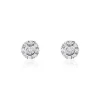 Boucles D'oreilles Puces Argent Blanc Gwenegan Oxydes De Zirconium