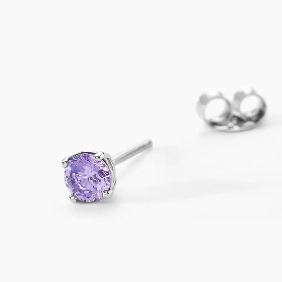 Boucles D'oreilles Puces Argent Blanc Rio Santa Teresa Oxyde