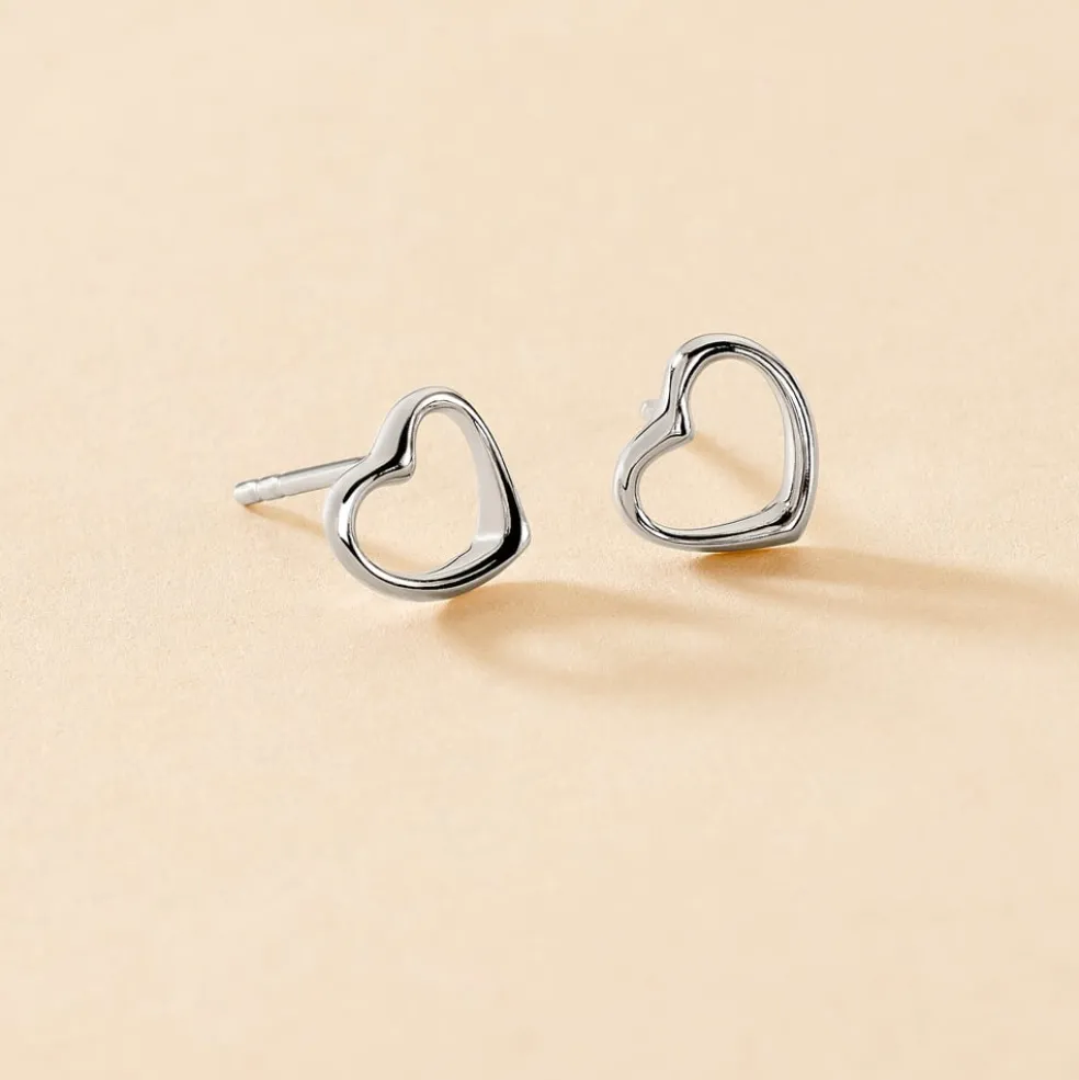 Boucles D'oreilles Puces Amerigo Argent Blanc