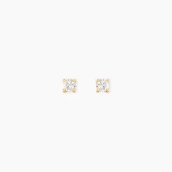 Boucles D'Oreilles Puces Aphrodite Or Jaune Diamant
