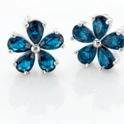 Boucles D'oreilles Puces Argent Blanc Laldilon Oxydes De Zirconium