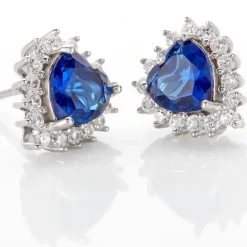 Boucles D'oreilles Puces Argent Blanc Sphinx Pierres