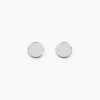 Boucles D'oreilles Puces Apoline Argent Blanc