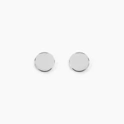 Boucles D'oreilles Puces Apoline Argent Blanc