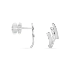 Boucles D'oreilles Puces Ainhoa Or Blanc Diamant