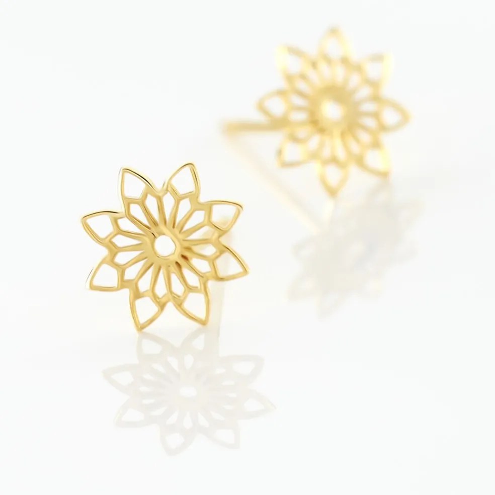 Boucles D'oreilles Puces Albiorica Or Jaune