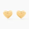 Boucles D'oreilles Puces Aricia Coeur Or Jaune