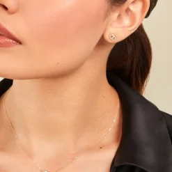 Boucles D'oreilles Puces Antun Or Jaune Diamant