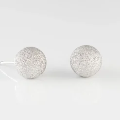 Boucles D'oreilles Puces Ayana Argent Blanc