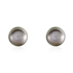 Boucles D'oreilles Puces Alper Or Jaune Perle De Culture De Tahiti