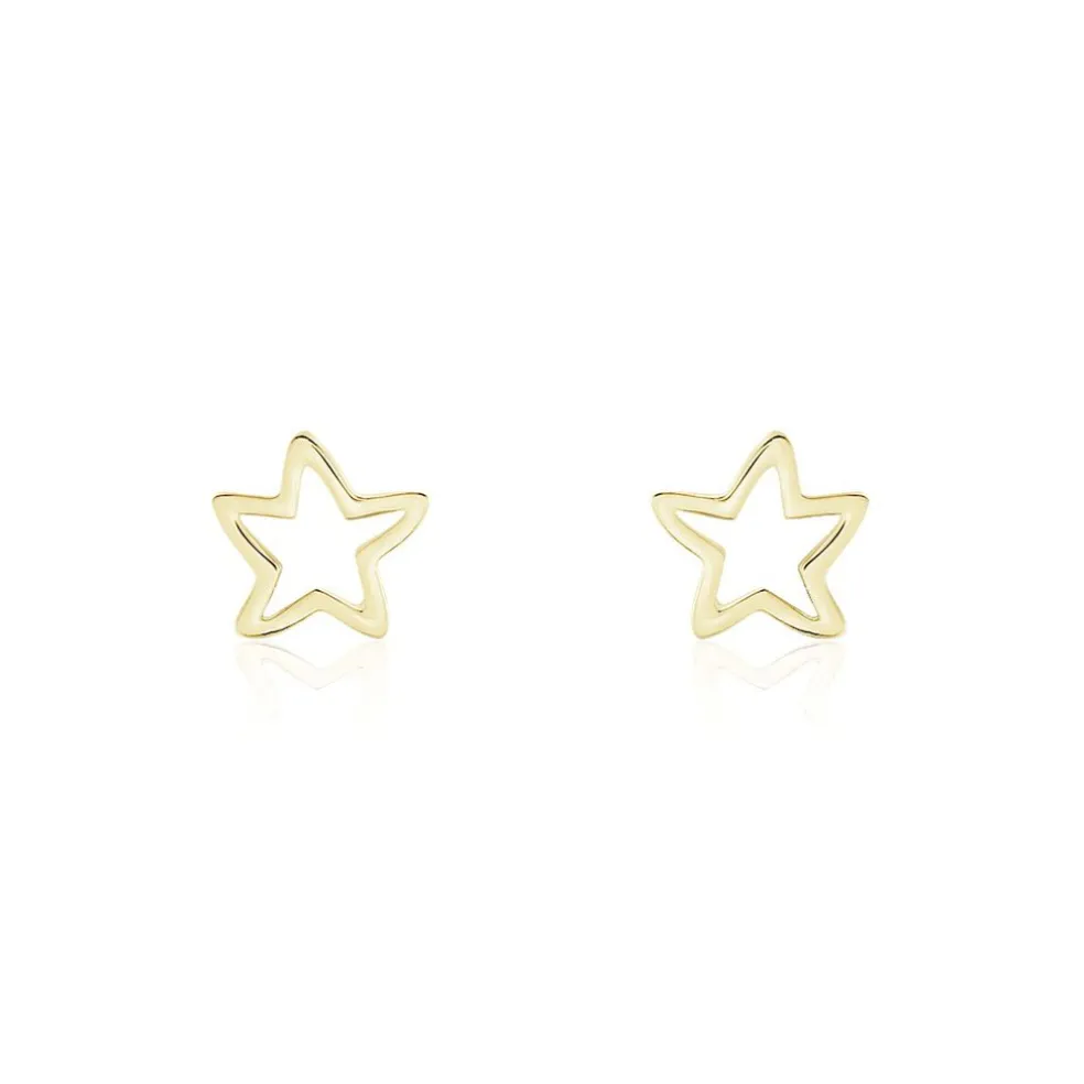 Boucles D'oreilles Puces Alphonsine Etoile De Mer Or Jaune
