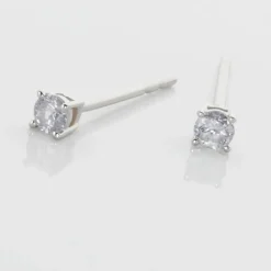 Boucles D'oreilles Puces Aphrodite Or Blanc Diamant