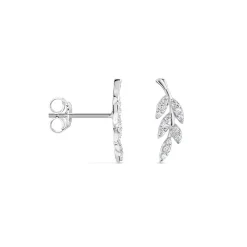Boucles D'oreilles Puces Alma Argent Blanc Oxyde De Zirconium