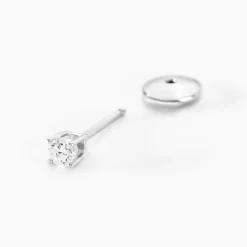 Boucles D'oreilles Puces Aphrodite Or Blanc Diamant