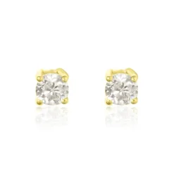 Boucles D'oreilles Puces Aphrodite Or Jaune Diamant