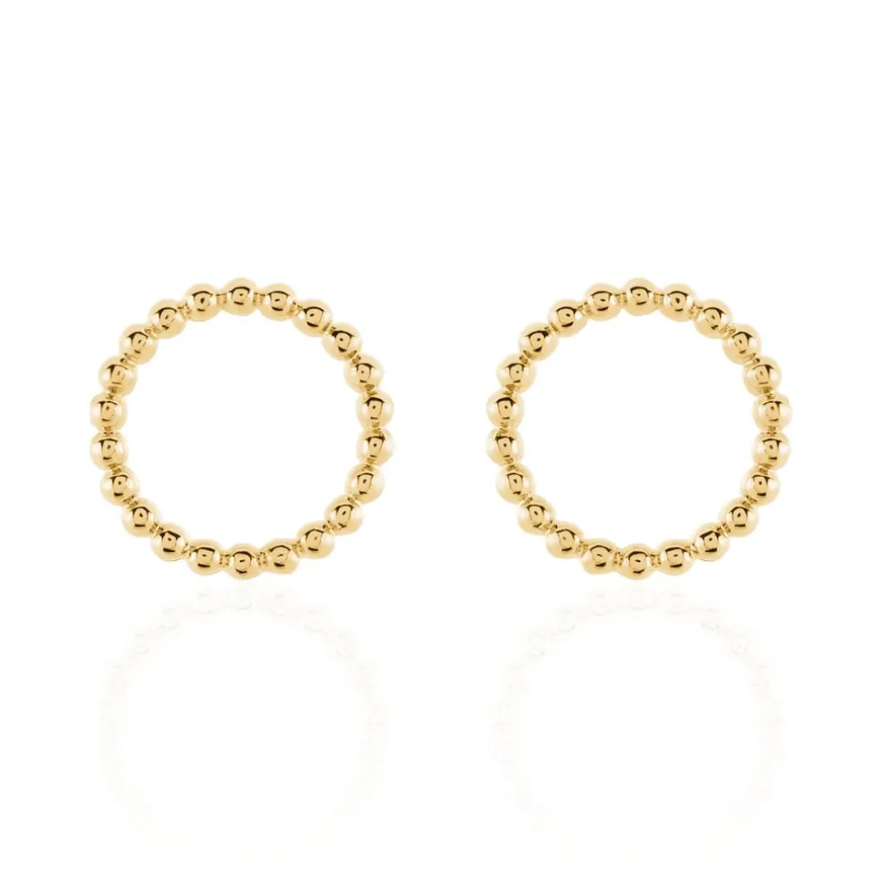 Boucles D'oreilles Puces Abigael Plaqué Or Jaune