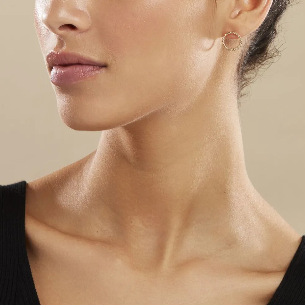 Boucles D'oreilles Puces Abigael Plaqué Or Jaune