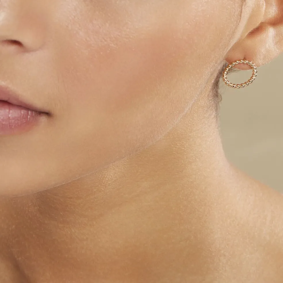 Boucles D'oreilles Puces Abigael Plaqué Or Jaune