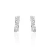 Boucles D'oreilles Puces Aglae Or Blanc Oxyde De Zirconium