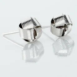 Boucles D'oreilles Puces Albanne Argent Blanc