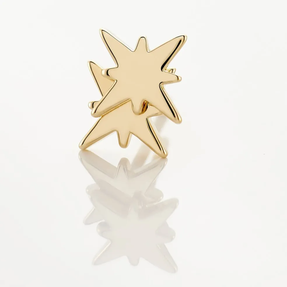 Boucles D'oreilles Puces Alisee Plaqué Or Jaune