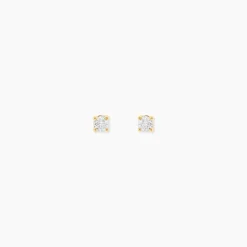 Boucles D'Oreilles Puces Aphrodite Or Jaune Diamant
