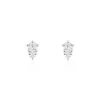 Boucles D'oreilles Puces Almira Argent Blanc Oxyde De Zirconium