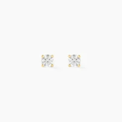 Boucles D'oreilles Puces Aphrodite Or Jaune Diamant