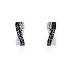 Boucles D'oreilles Puces Alric Or Blanc Diamant