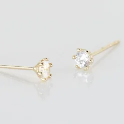 Boucles D'oreilles Puces Aconit Or Jaune Oxyde