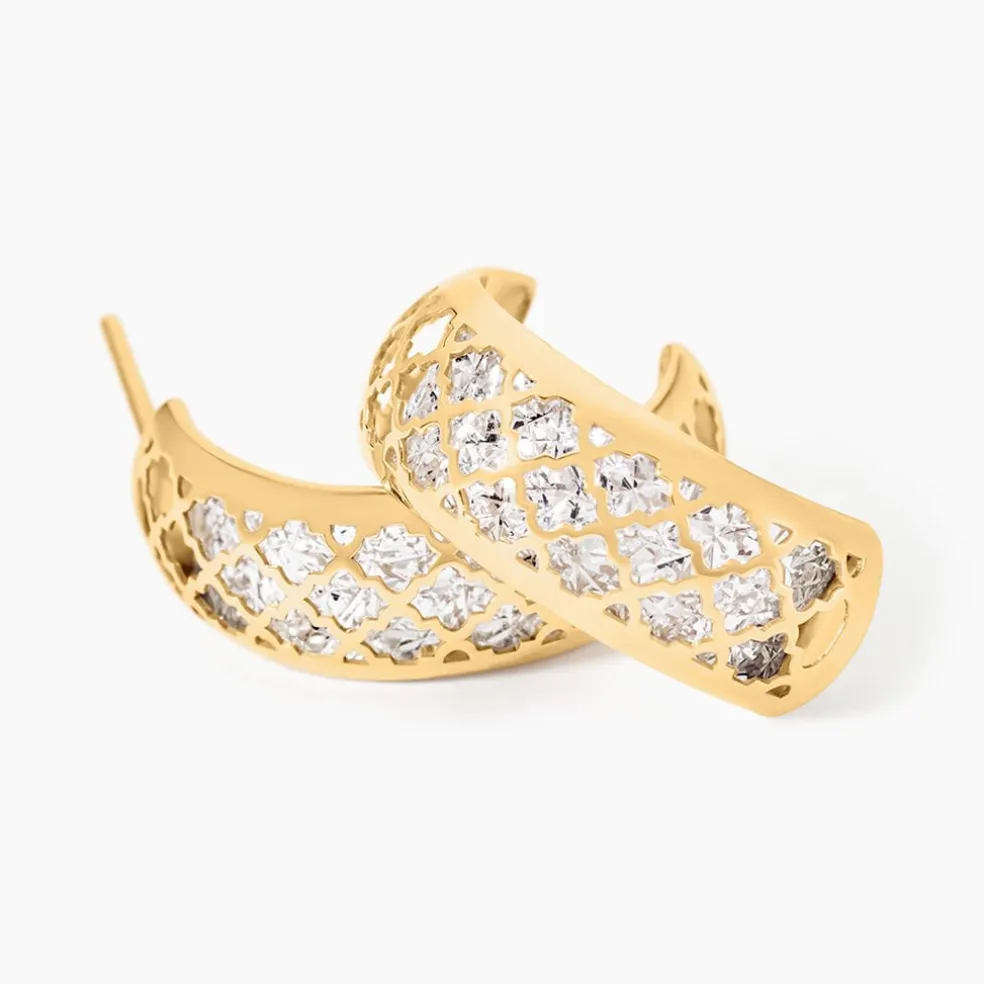 Boucles D'Oreilles Puces Adonijah Or Bicolore