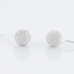 Boucles D'oreilles Puces Ayana Argent Blanc