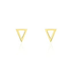 Boucles D'oreilles Puces Anne-berengere Triangle Or Jaune