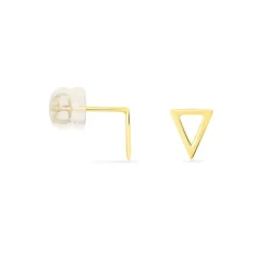 Boucles D'oreilles Puces Anne-berengere Triangle Or Jaune