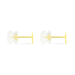 Boucles D'oreilles Puces Anne-berengere Triangle Or Jaune