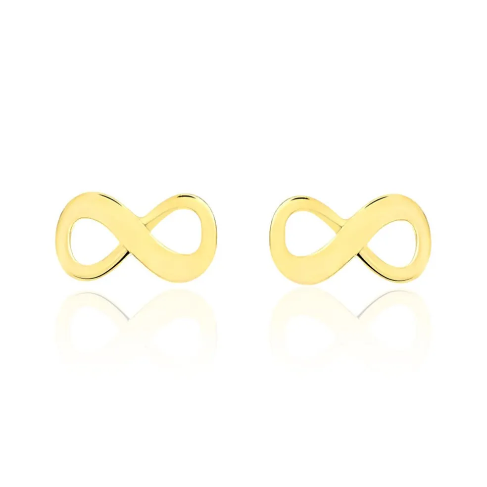 Boucles D'oreilles Puces Annie-francoise Infini Or Jaune