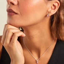 Boucles D'oreilles Puces Argent Blanc Atieno Oxyde De Zirconium