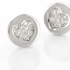 Boucles D'oreilles Puces Argent Blanc Chaker Oxydes De Zirconium