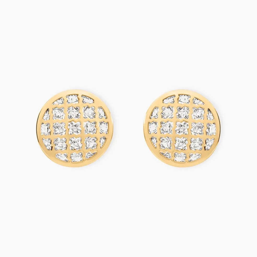 Boucles D'Oreilles Puces Adonijah Or Bicolore