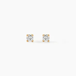 Boucles D'oreilles Puces Aphrodite Or Jaune Diamant