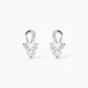 Boucles D'oreilles Puces Atieno Argent Blanc Oxyde De Zirconium
