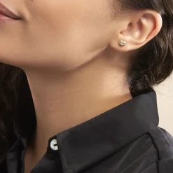 Boucles D'oreilles Puces Anne-maudae C艙urs Or Jaune