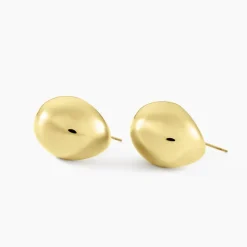 Boucles D'oreilles Puces Adoree Acier Jaune