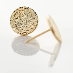 Boucles D'oreilles Puces Blanka Plaqué Or Jaune