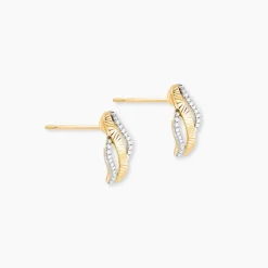 Boucles D'oreilles Puces Bathilde Or Jaune Diamant
