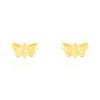 Boucles D'oreilles Puces Bartholomee Papillon Or Jaune