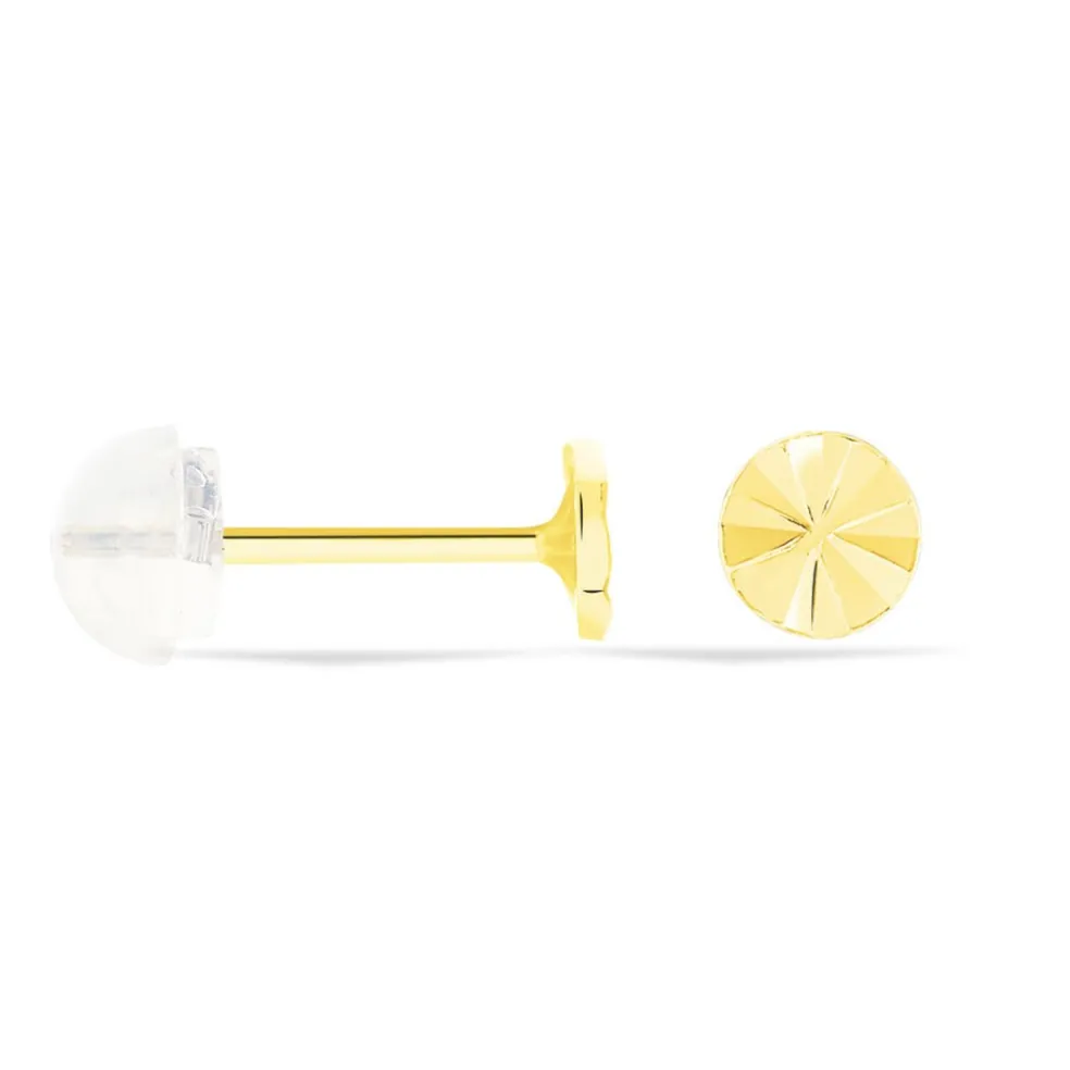 Boucles D'oreilles Puces Berangere Cercle Or Jaune
