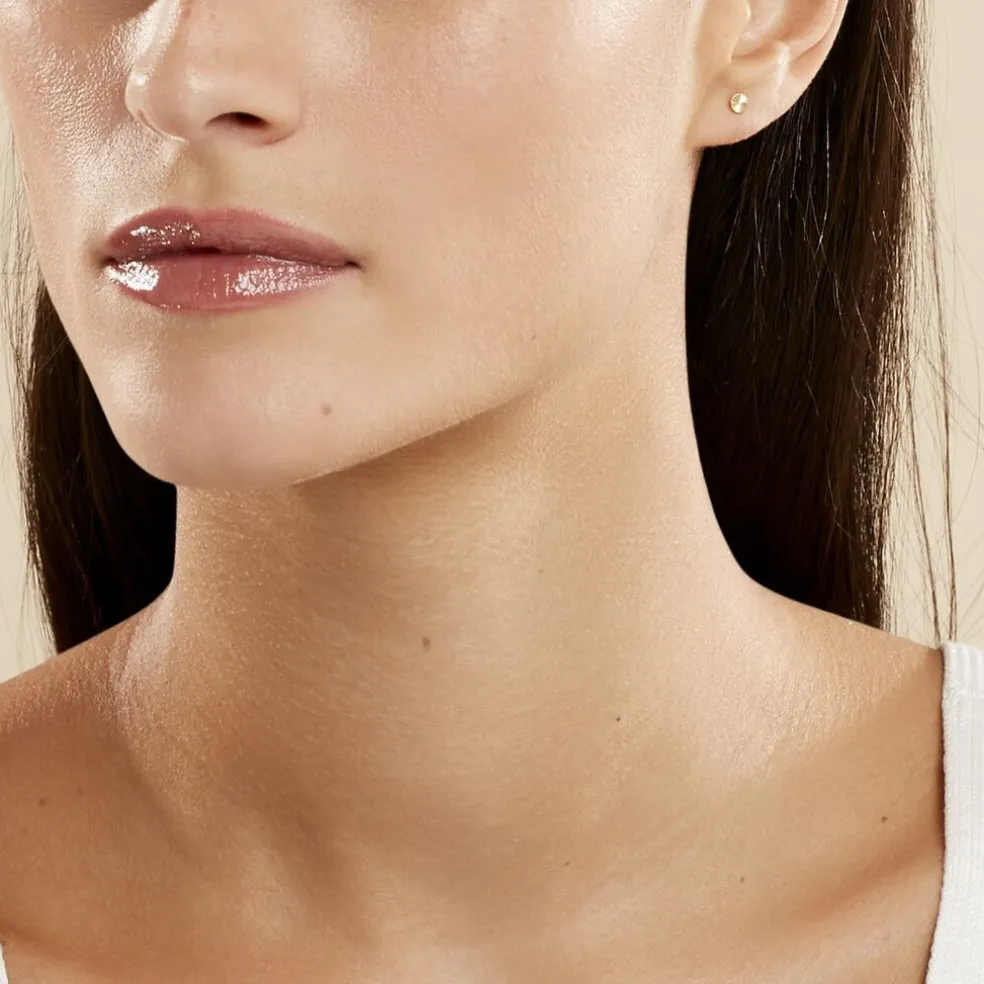 Boucles D'oreilles Puces Berangere Cercle Or Jaune